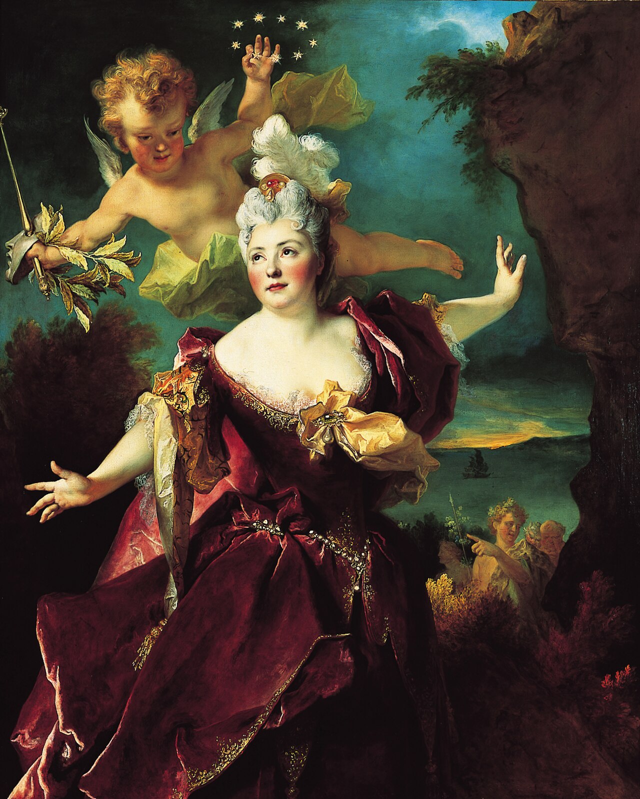 Portrait of Portrait de Marie-Anne de Châteauneuf, known as Mademoiselle Duclos, in the role of Ariane by Nicolas de Largillière