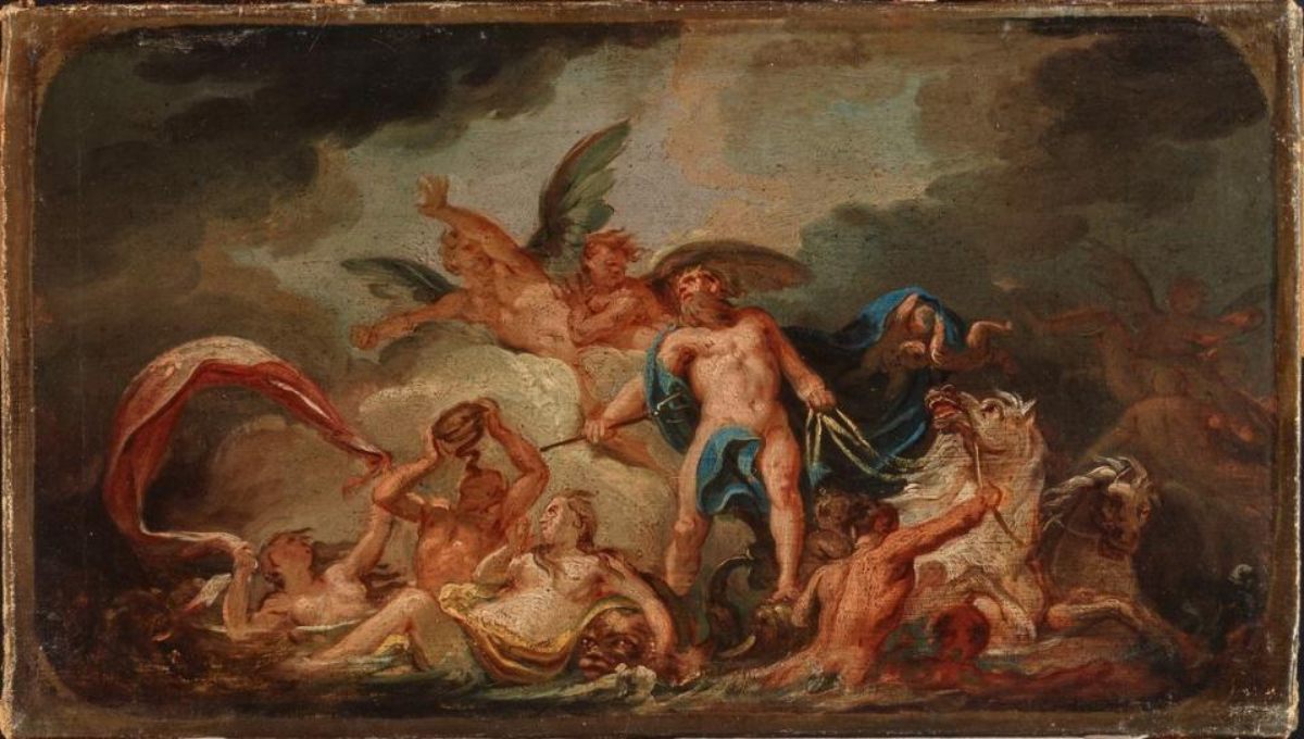 Neptune and the sea gods by Nicolas Guibal