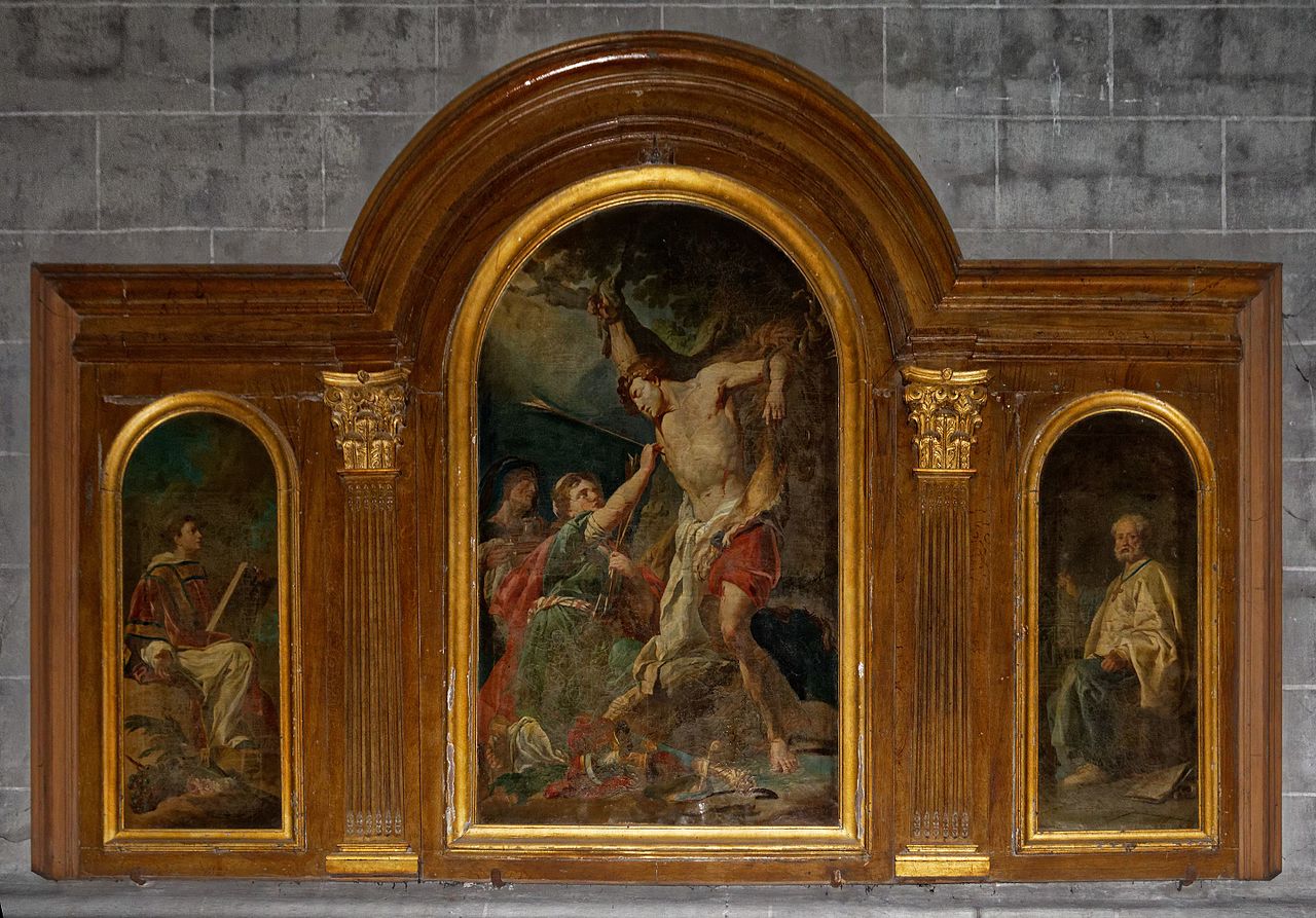Triptych, Church St. John the Baptist, Nemours by Nicolas-Guy Brenet