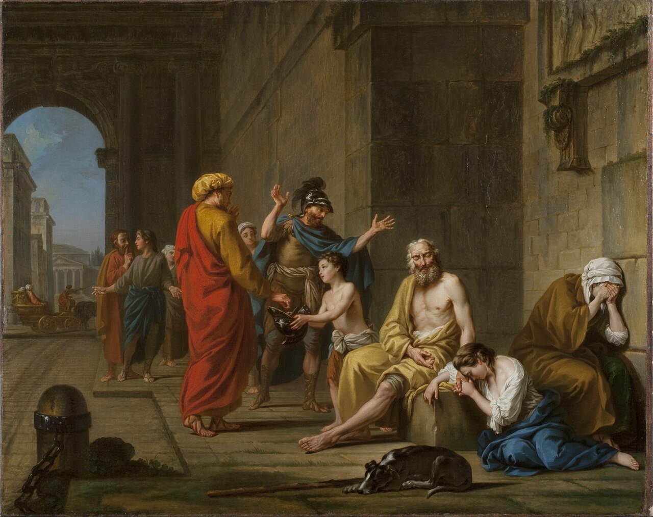 Belisarius Begging for Alms by Nicolas-René Jollain