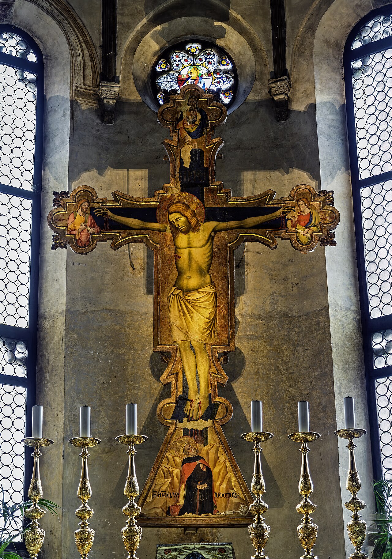 painted crucifix by Nicolò Semitecolo