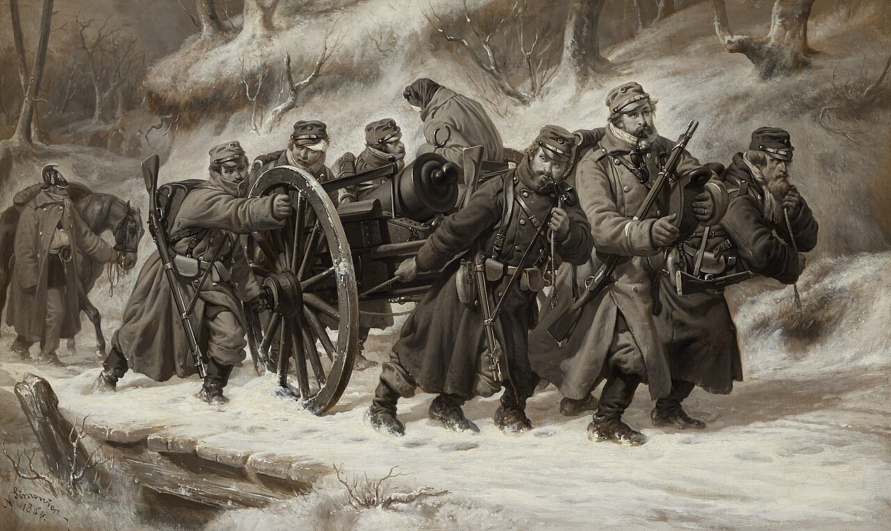 Tilbagetoget fra Dannevirke 1864 by Niels Simonsen