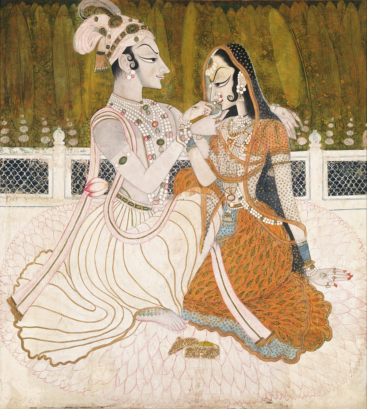 Krishna and Radha by Nihâl Chand