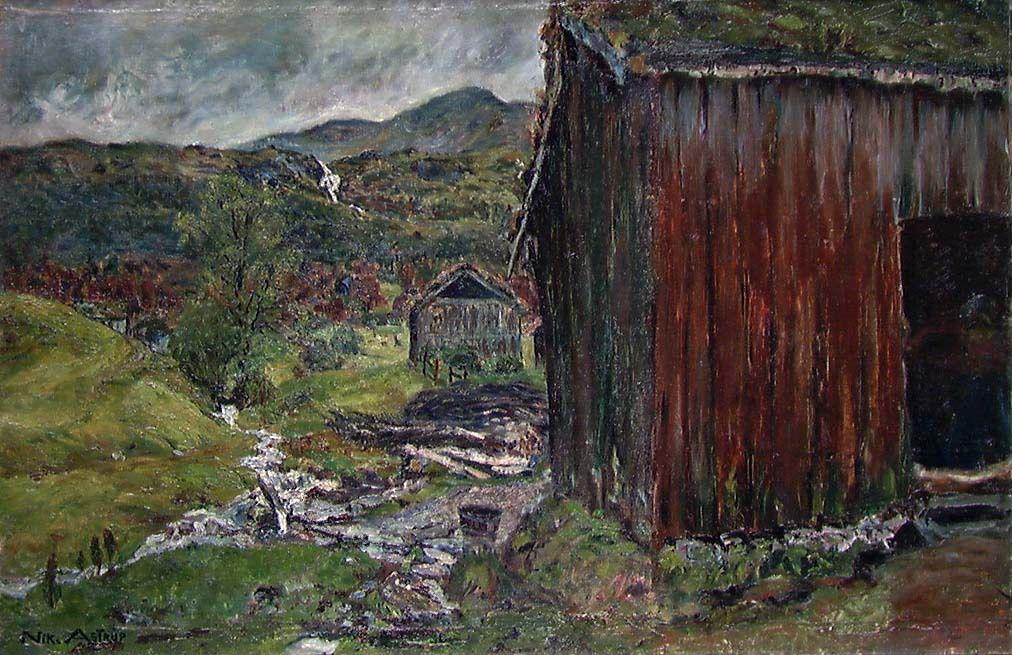 Autumnrain in the Mountain Valley by Nikolai Astrup