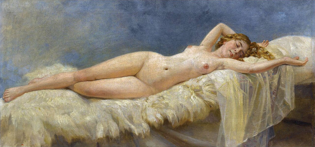 Reclining Nude by Nikolai Bodarevsky