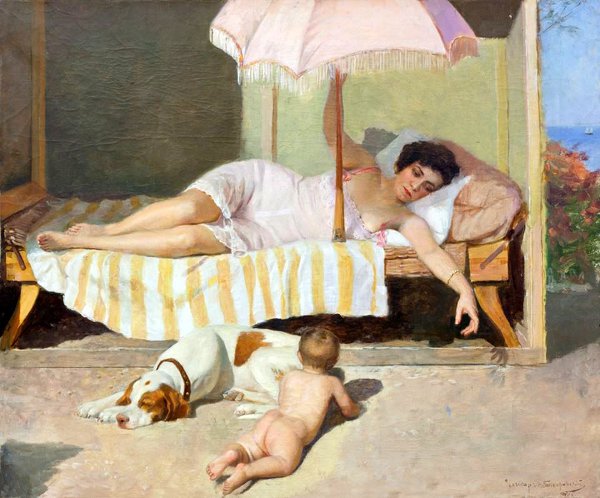 Sunbathing by Nikolai Bodarevsky