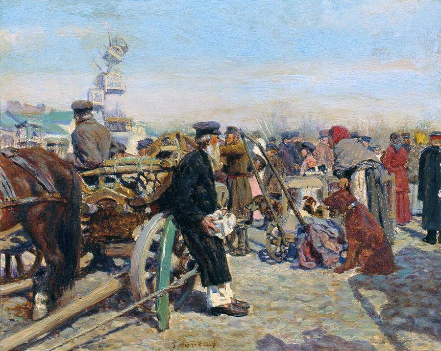At the Bazaar by Nikolai Karlovich Grandkovsky