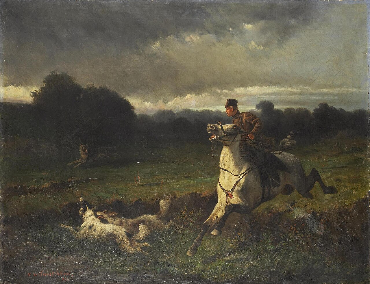 Wolf Hunting by Nikolai Sverchkov