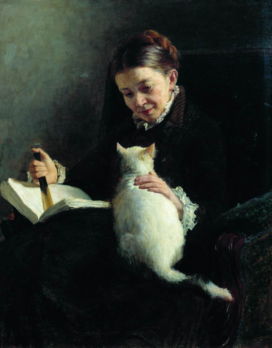 Lady with a Cat by Nikolai Yaroshenko
