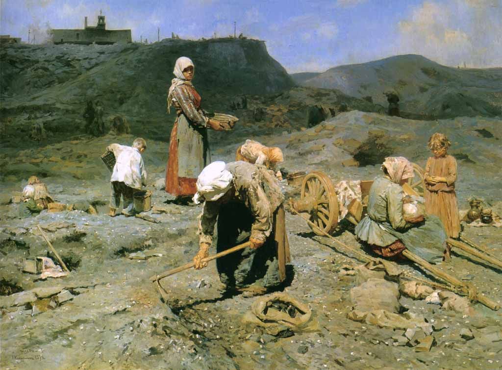 Poor Collecting Coal by Nikolay Kasatkin
