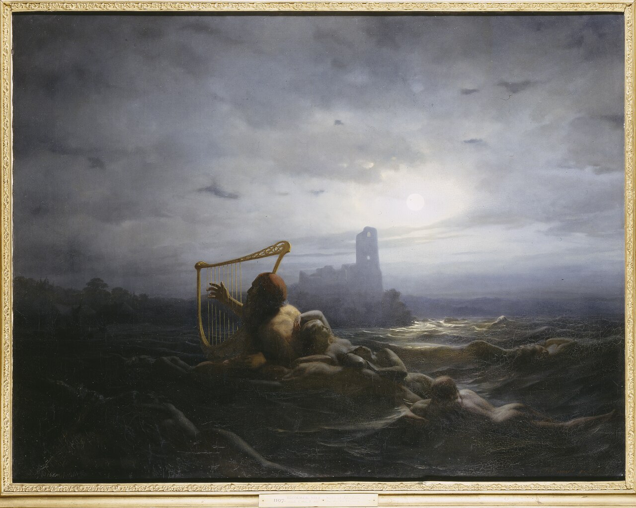 The Water-Sprite and Ägir's Daughters by Nils Blommér