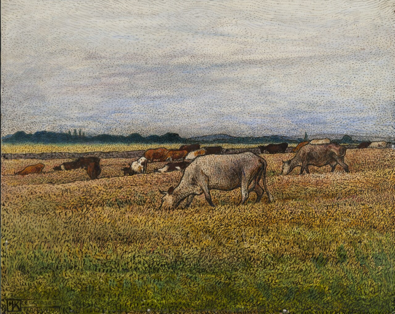 Landscape with Cows by Nils Kreuger