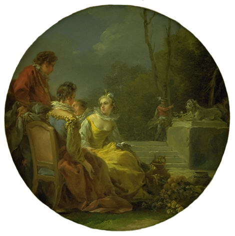 Figures in a Park by Noël Hallé