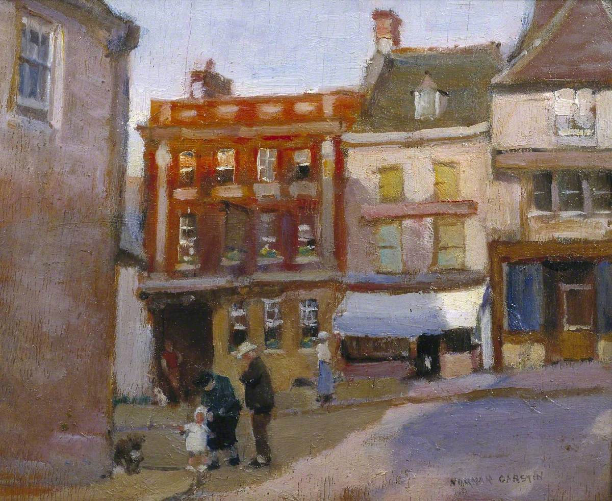 The Bull Hotel, Burford by Norman Garstin