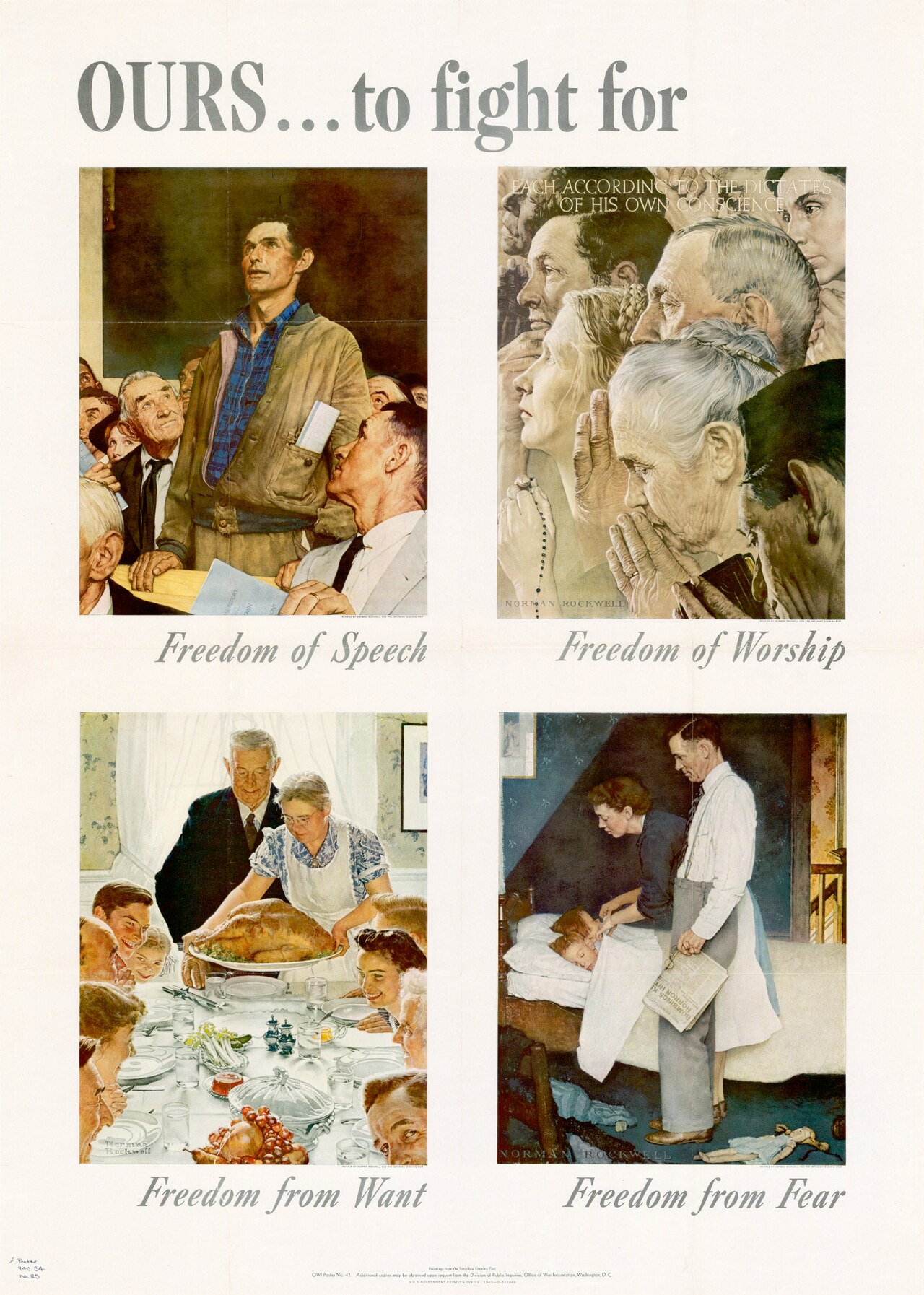 Four Freedoms by Norman Rockwell