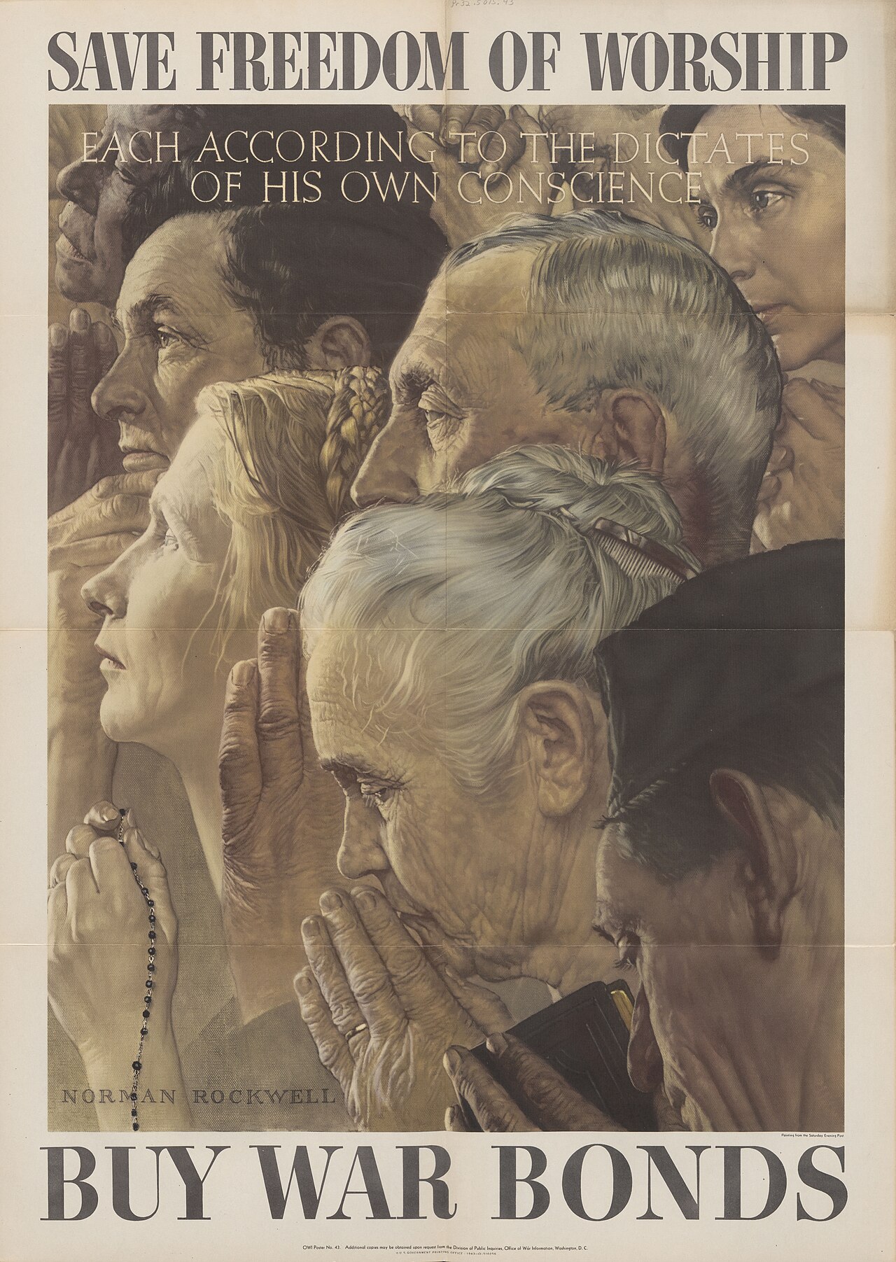 Freedom of Worship by Norman Rockwell