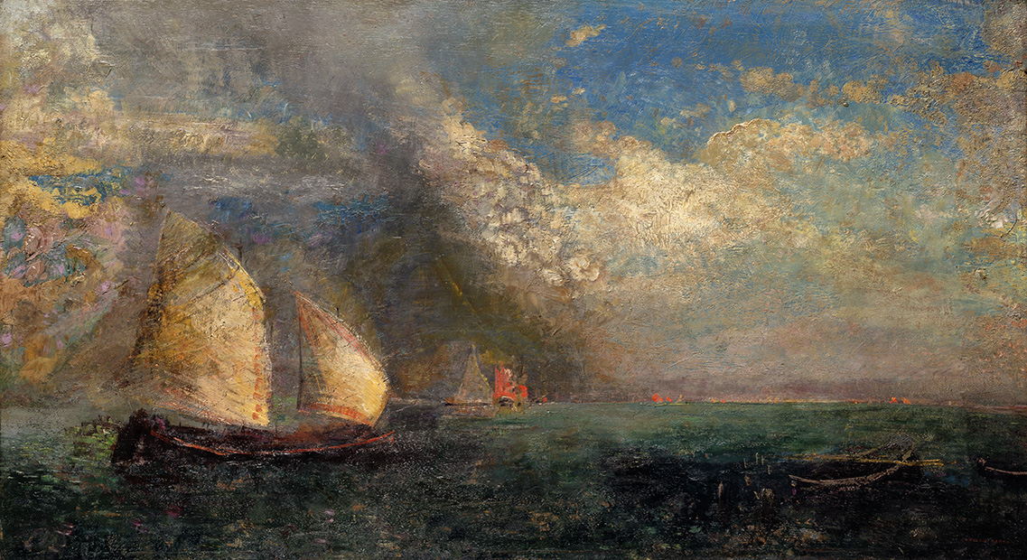 Fishing Boats: Memory of Venice by Odilon Redon