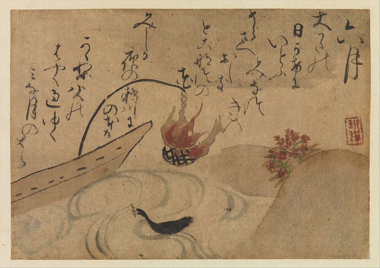 “Sixth Month” from Fujiwara no Teika’s “Birds and Flowers of the Twelve Months” by Ogata Kenzan
