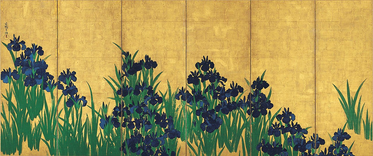 Irises screen by Ogata Kōrin