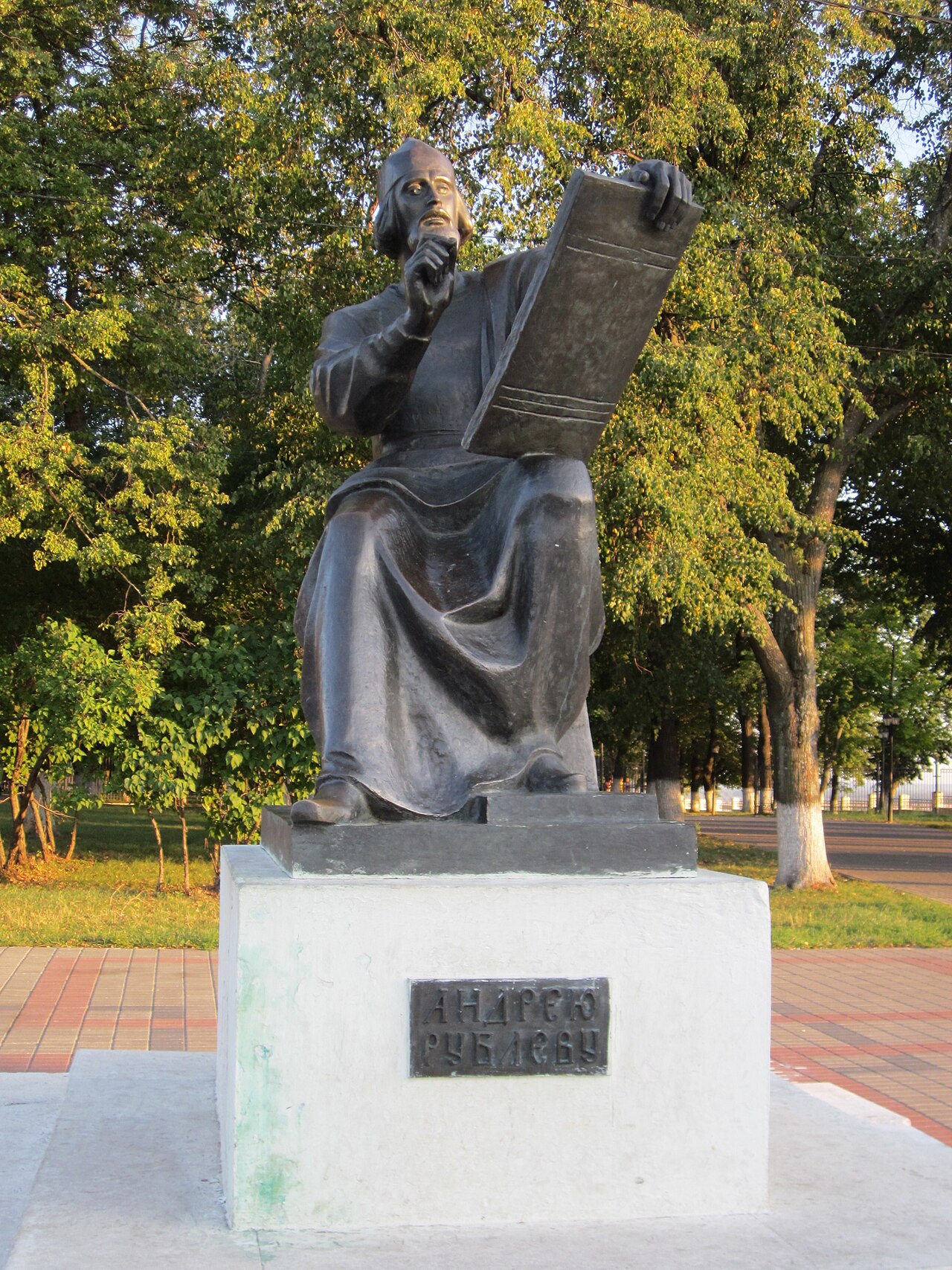Statue of Andrey Rublyov in Vladimir by Oleg Konstantinovich Komov