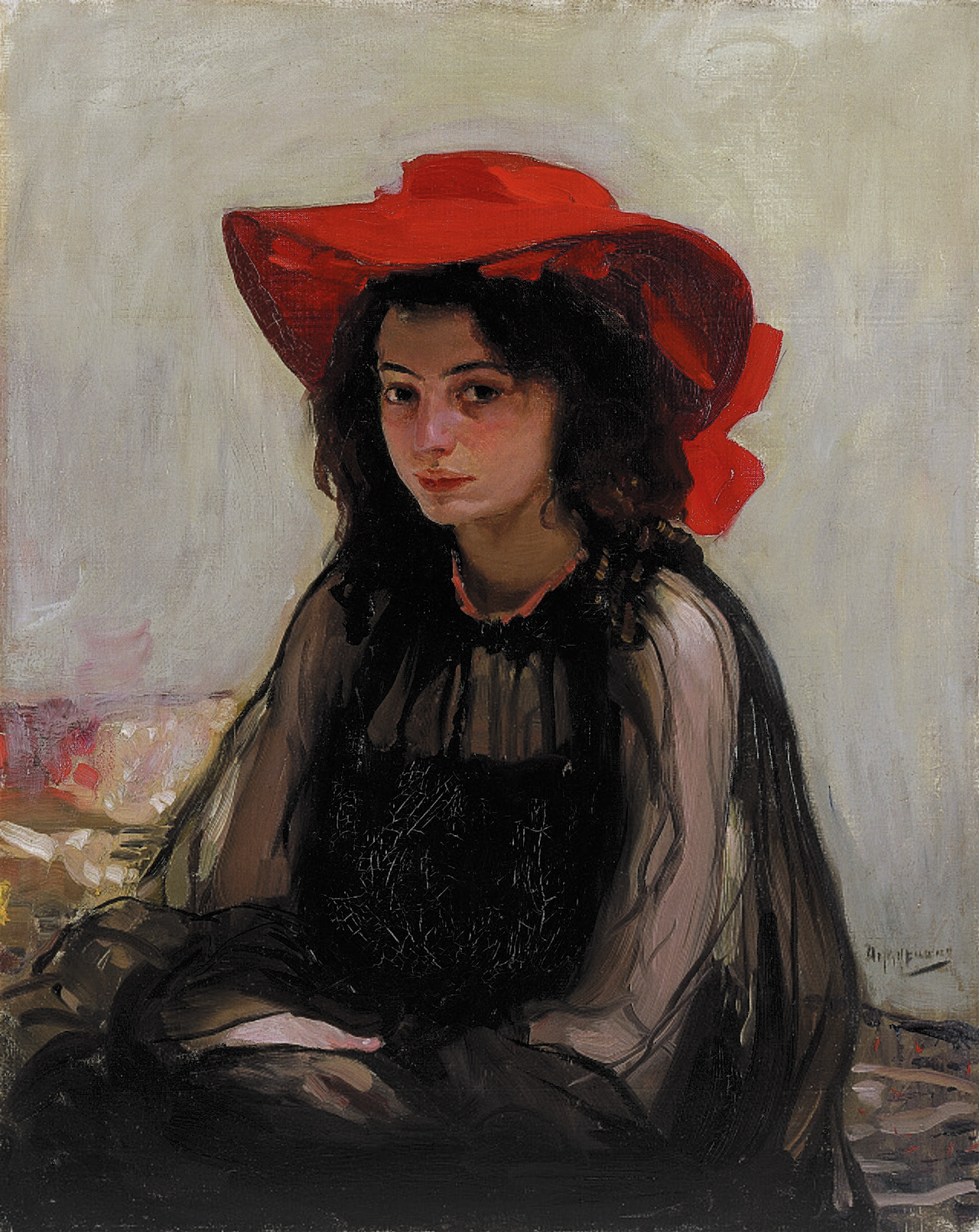 Girl in a Red Hat by Oleksandr Murashko