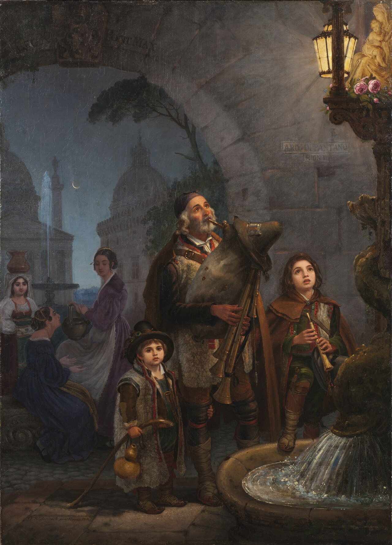 Gatumusikanter vid Pantheon by Olof Johan Södermark