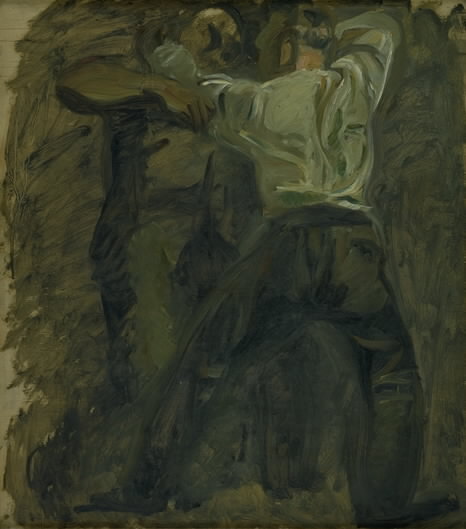 Two Men Fighting by Oluf Hartmann