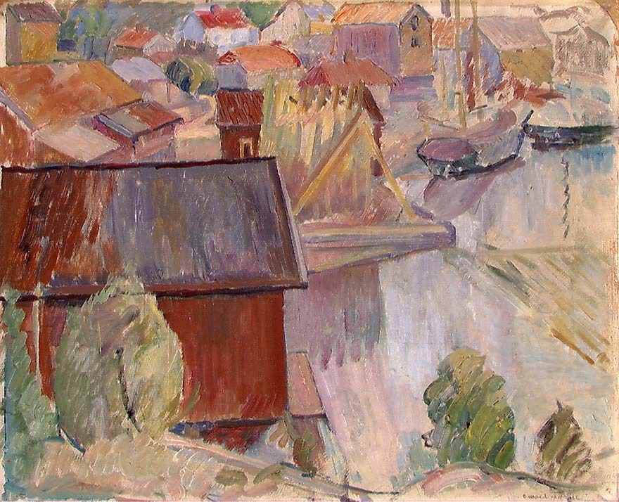 View from Brevik in Telemark by Oluf Wold-Torne