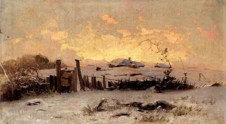 Winter afternoon in Chernihiv by Opanas Slastion