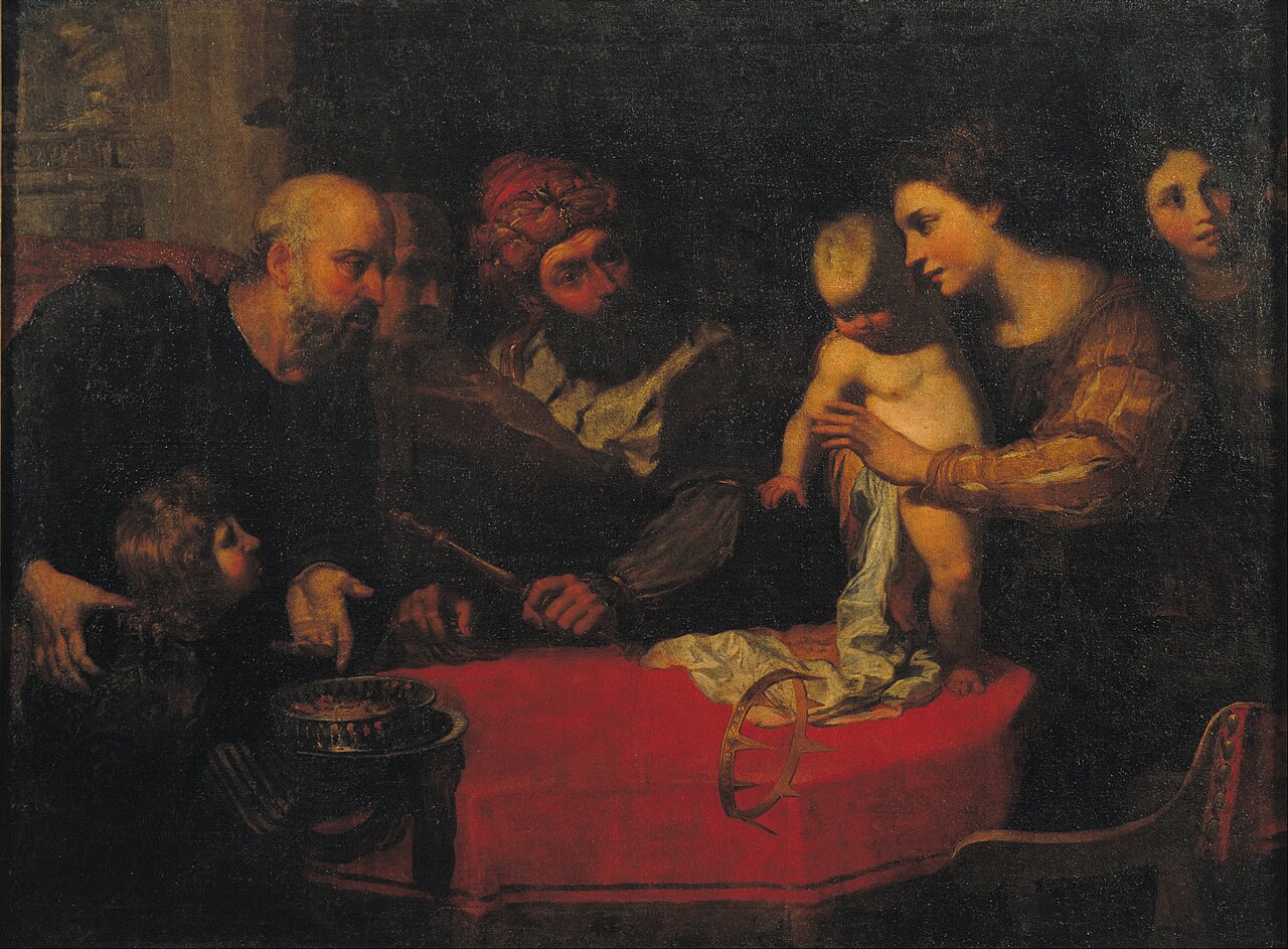 The Child Moses Throws down Pharaoh's Crown by Orazio de Ferrari