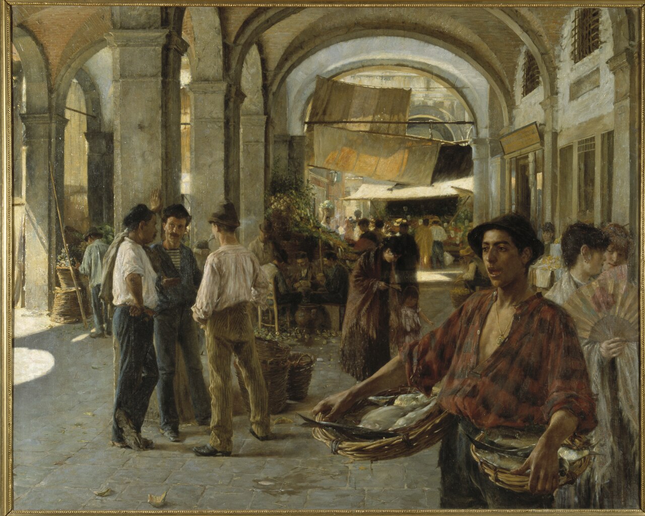 A Venetian Covered Market by Oscar Björck