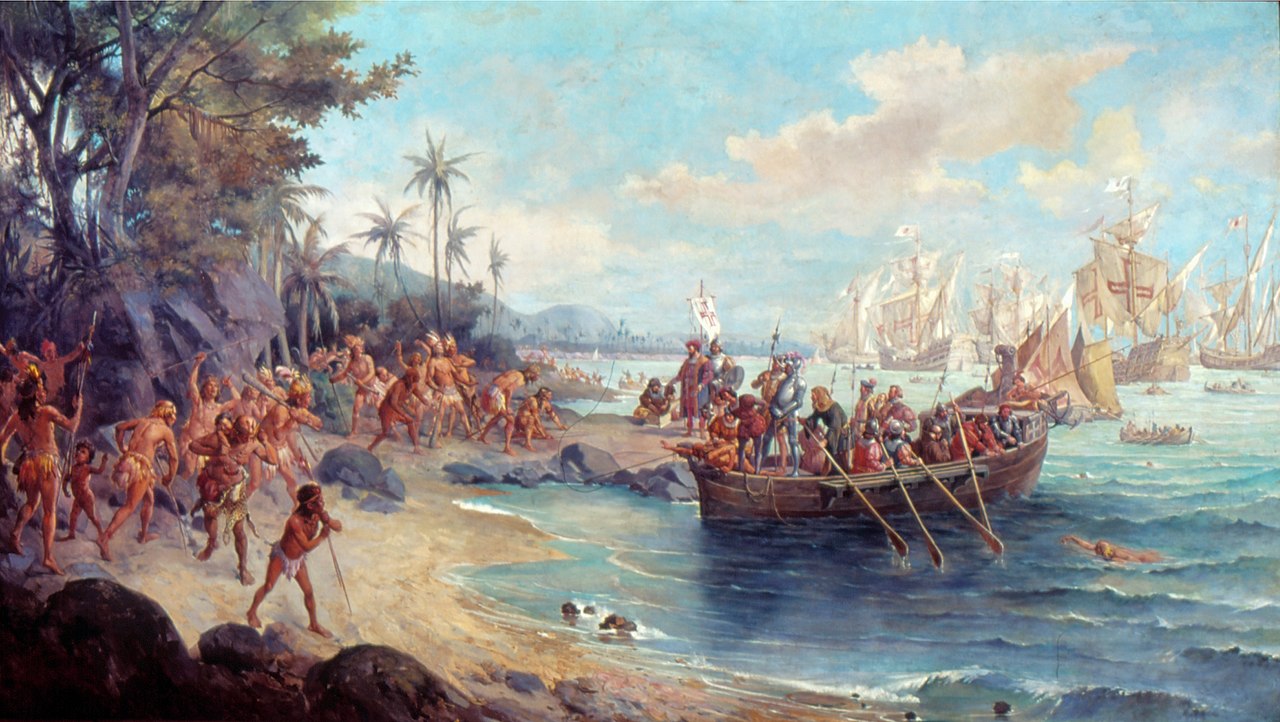 Landing of Pedro Álvares Cabral in Porto Seguro, in 1500 by Oscar Pereira da Silva