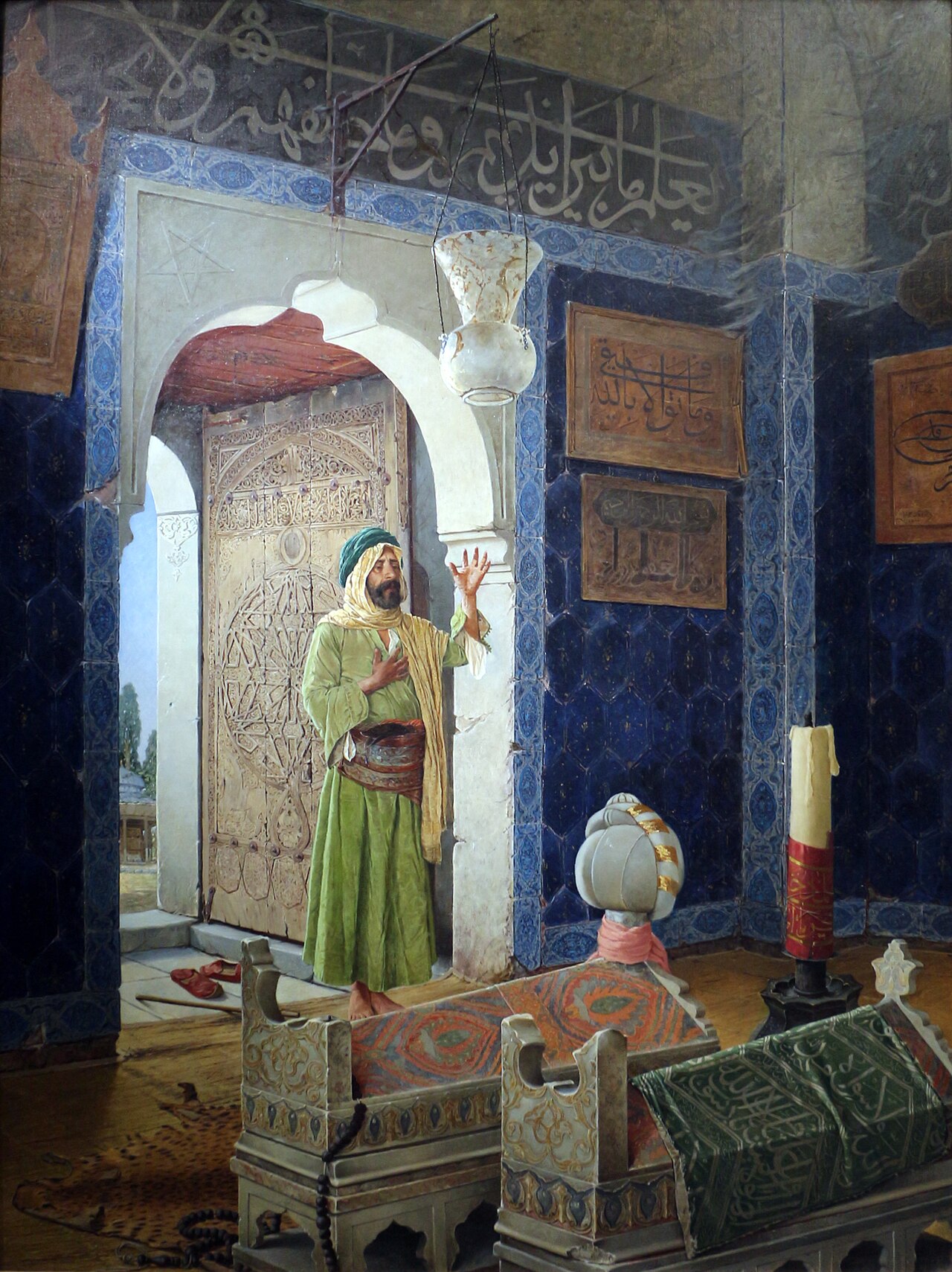 Old man in front of children's graves by Osman Hamdi Bey