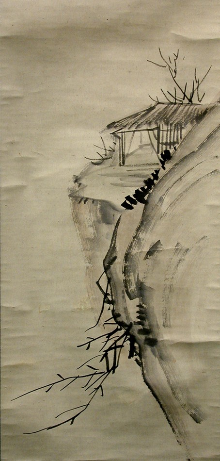 Poem-painting “When the nightingale returns...” by Ōtagaki Rengetsu