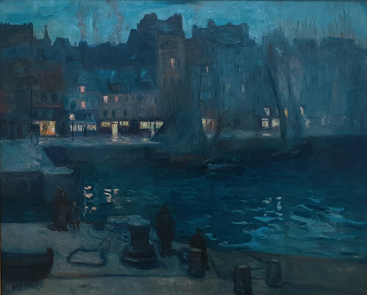 Le Vieux Bassin du Havre, le soir by Othon Friesz