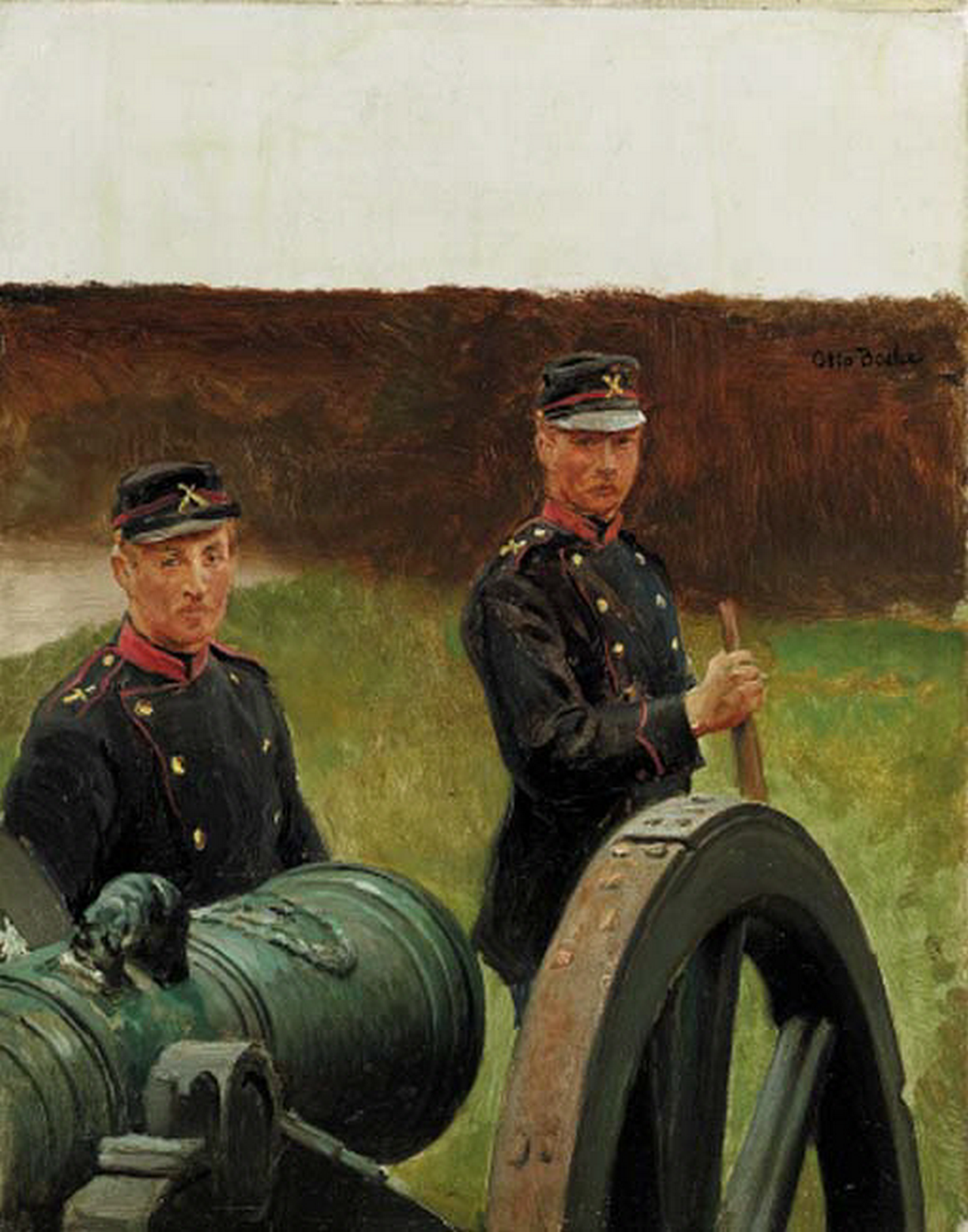 Artillery soldiers. by Otto Bache