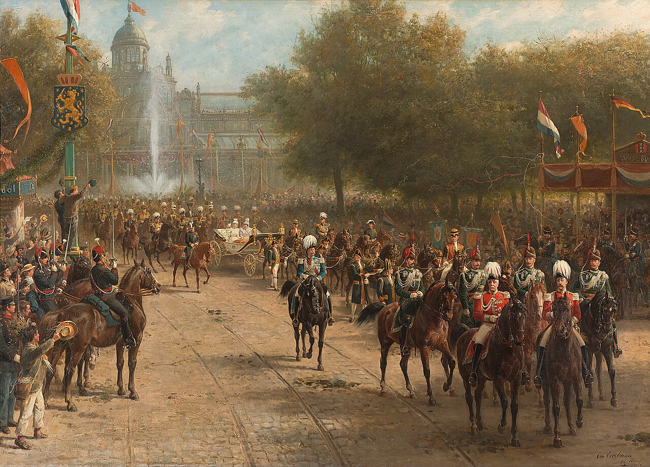 The Frederiksplein in Amsterdam during the arrival of Queen Wilhelmina, 5 September 1898 by Otto Erelman