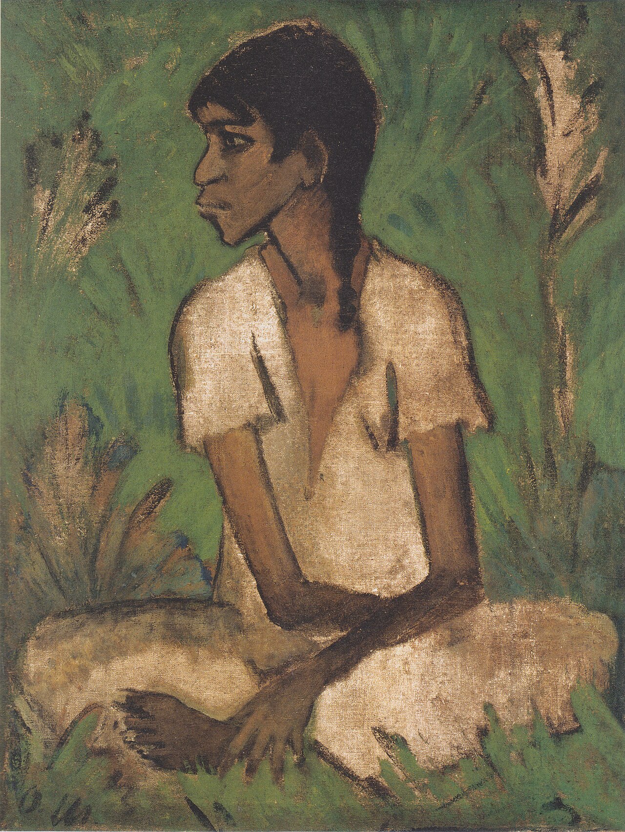 Seated Gypsy Girl by Otto Mueller