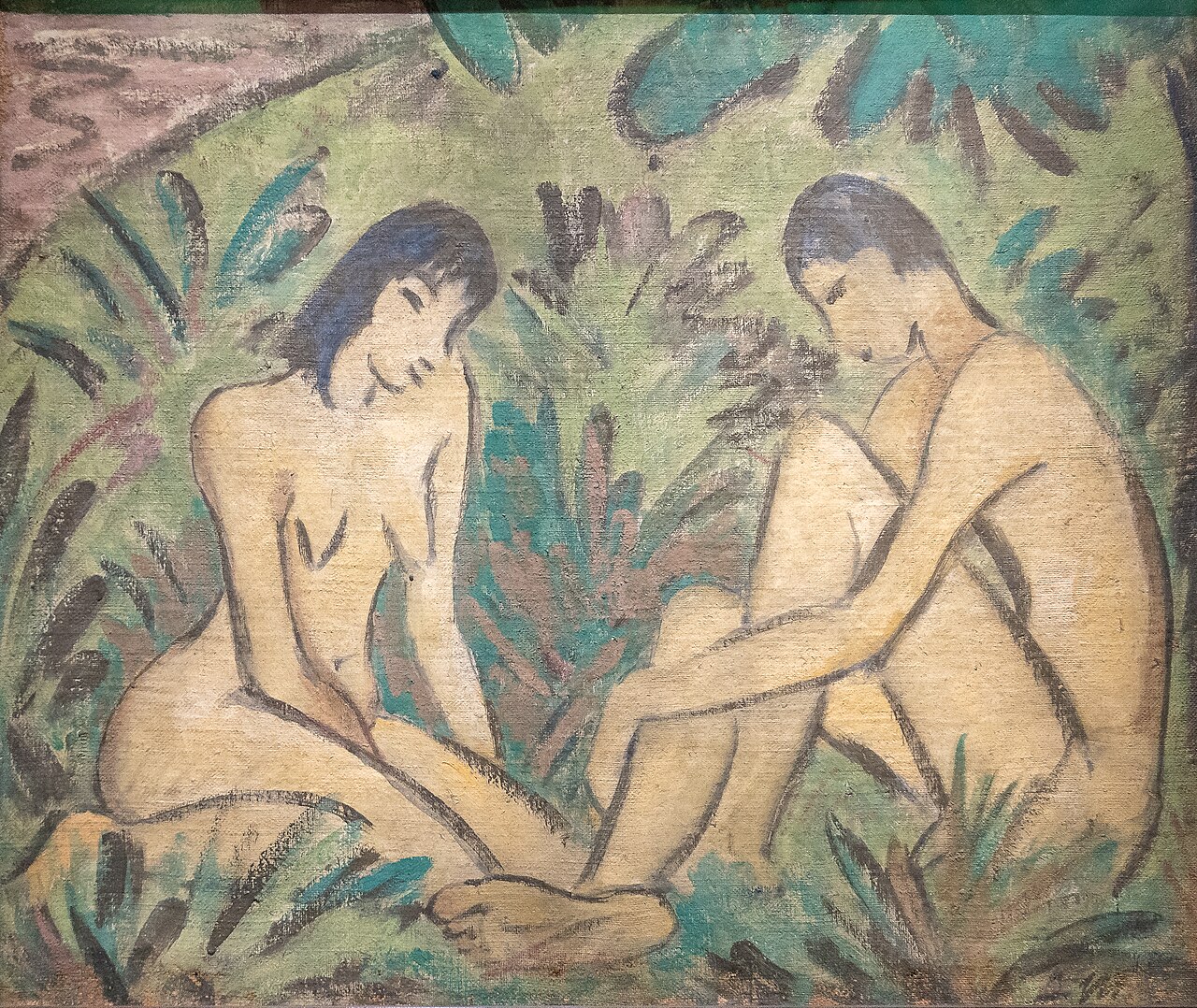 Two Nudes in the Thicket by Otto Mueller