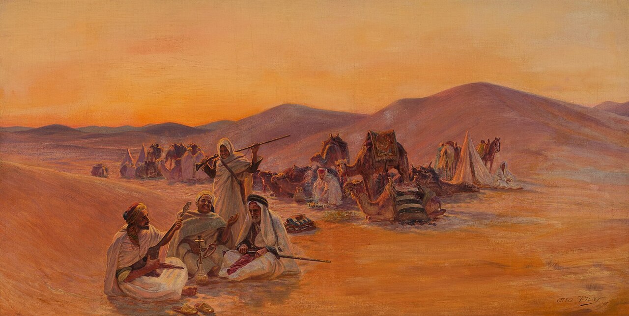 The Caravan at Rest by Otto Pilny