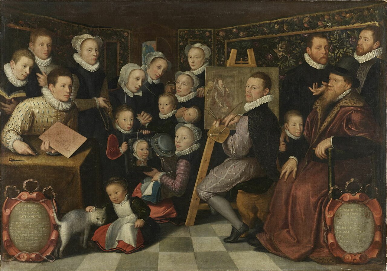 The Artist Painting, Surrounded by his Family by Otto van Veen