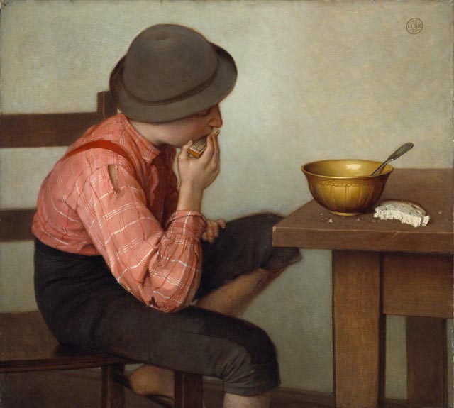 Boy with Bread by Ozias Leduc