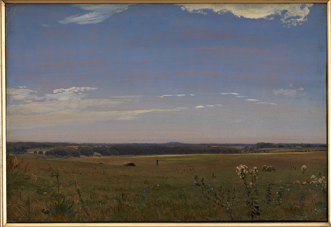 Udsigt mod herregården Beldringe by P. C. Skovgaard
