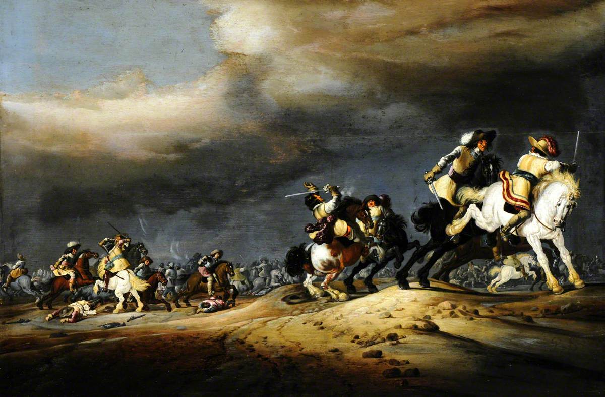 A Cavalry Skirmish by Palamedes Palamedesz.