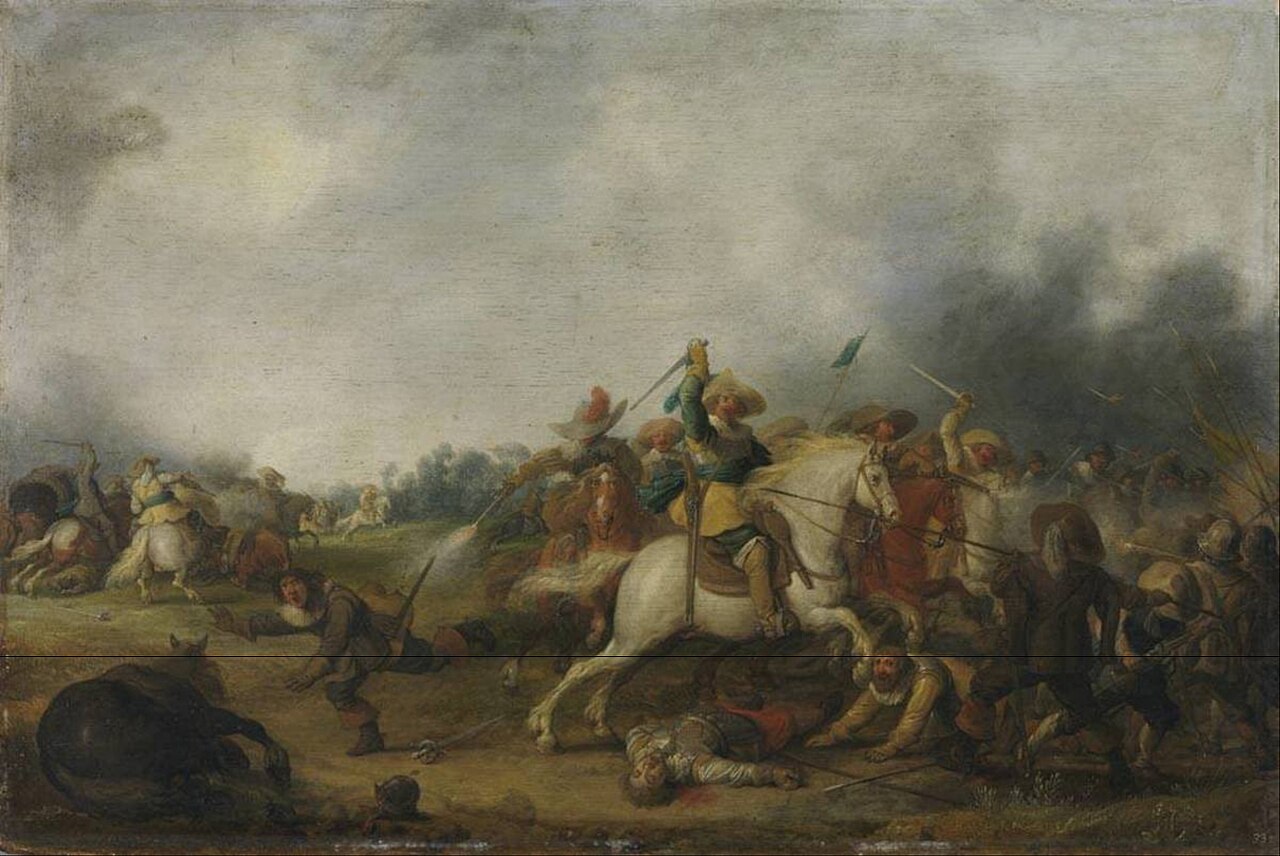 Cavalry skirmish by Palamedes Palamedesz.