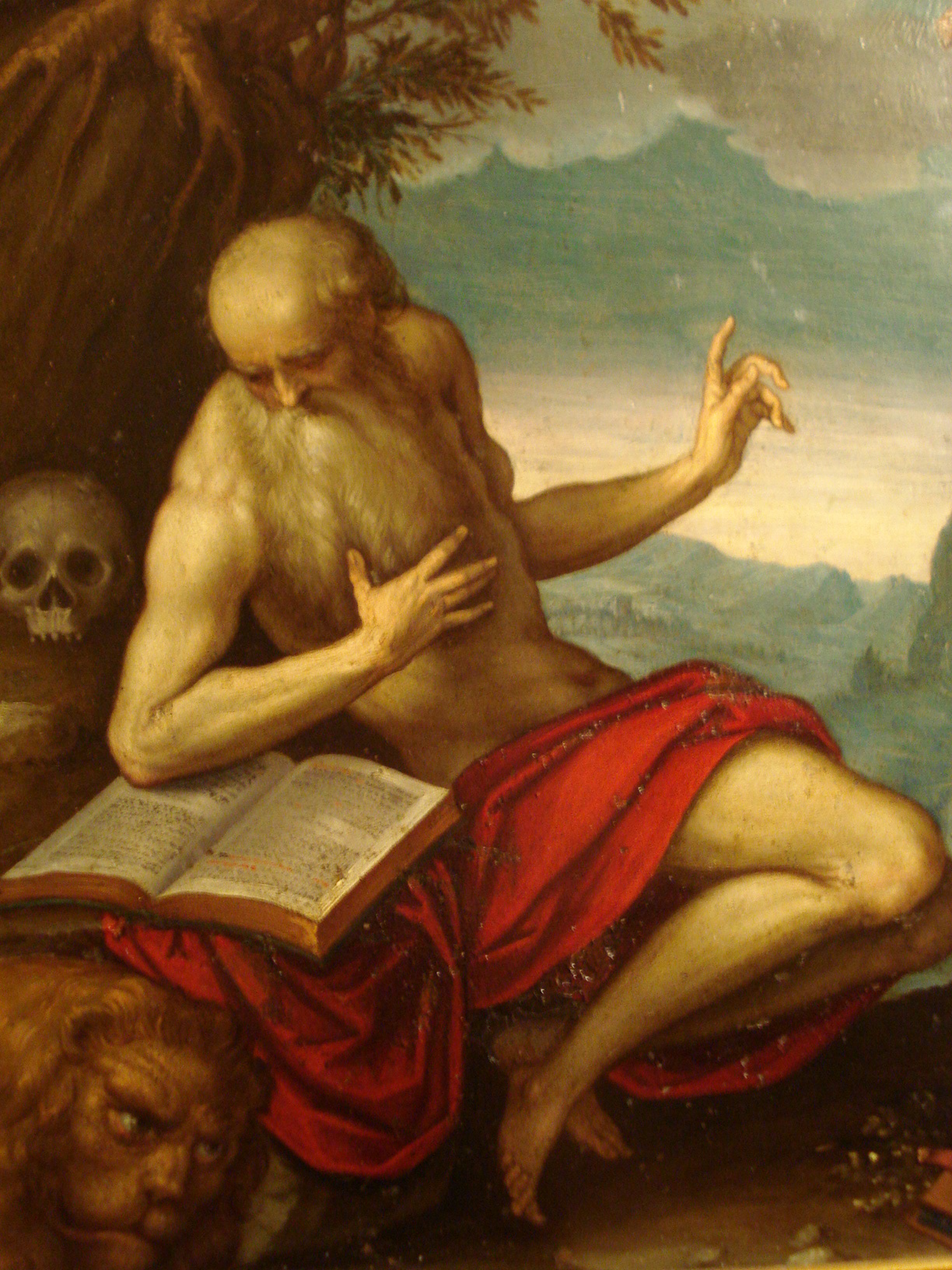 St Jerome Reading in the Desert by Palma il Giovane