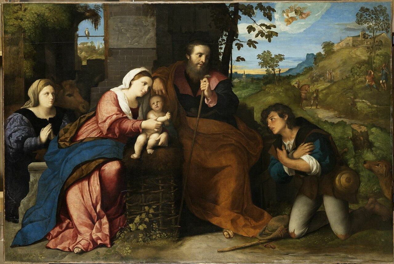 The Adoration of the Sheperds with a Donor by Palma Vecchio