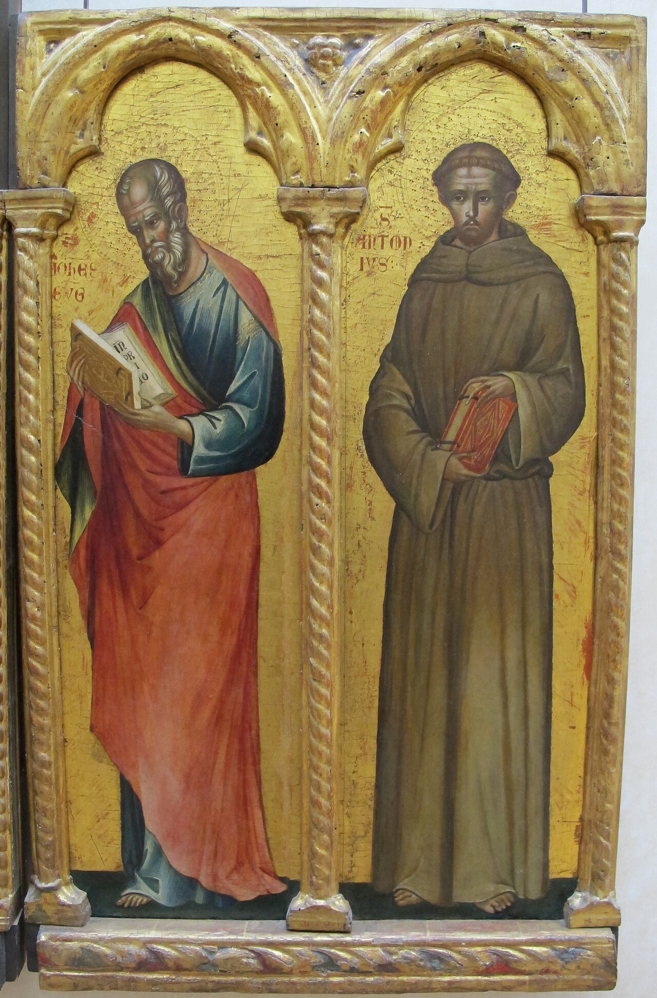 St. John the Evangelist and St. Anthony of Padua by Paolo Veneziano