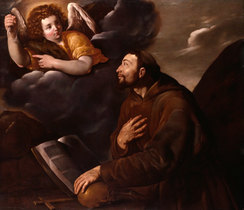 Saint Francis and the Angel by Pasquale Ottini