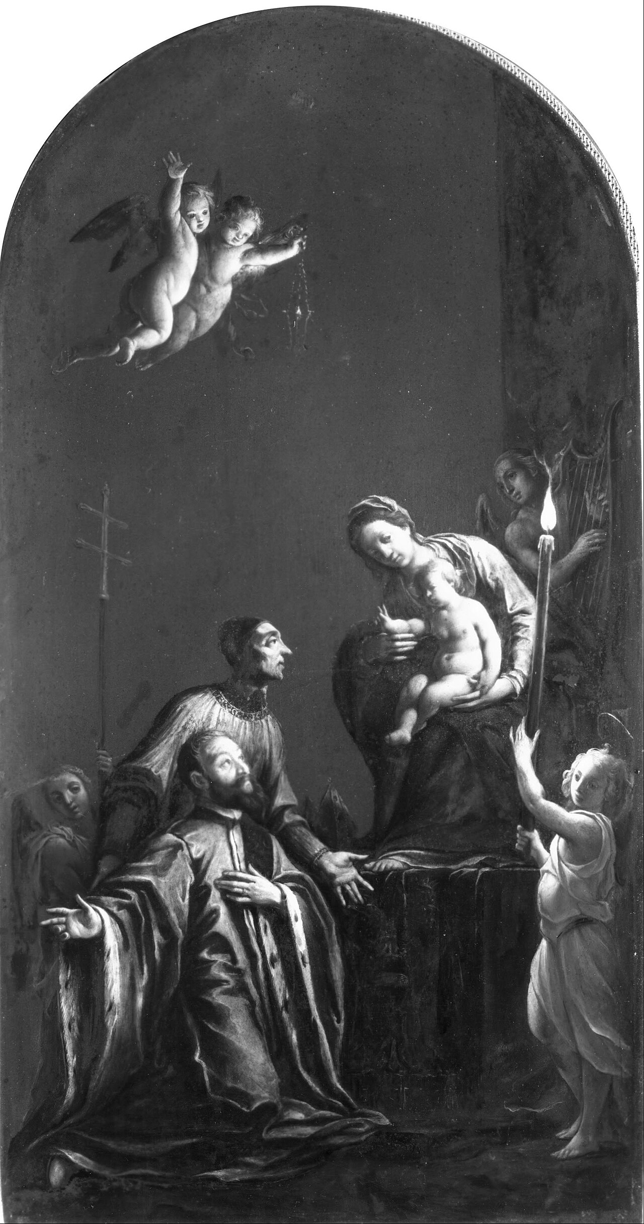 The Madonna with Saint Lorenzo Giustiniani and a Venetian Nobleman by Pasquale Ottini